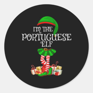 Family Matching Women Girls The Portuguese Elf Chr Classic Round Sticker