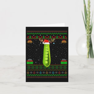 Family Matching Xmas Lighting Santa Ugly Pea Chris Card