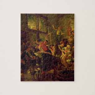 Family Meal (oil on canvas) Jigsaw Puzzle