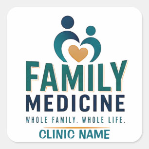 Family Medicine Healthcare Design Square Sticker