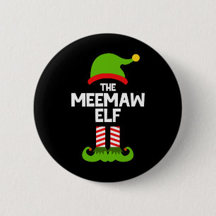 Family Meemaw Elf Christmas Matching Pajama Funny 6 Cm Round Badge