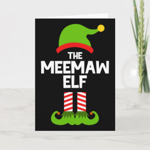 Family Meemaw Elf Christmas Matching Pajama Funny  Card