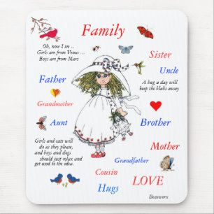 Family Members Mouse Pad