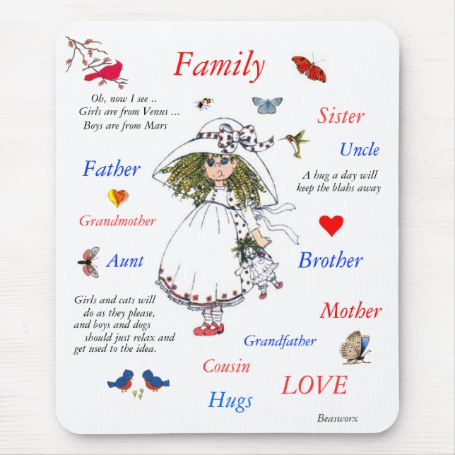 Family Members Mouse Pad (Front)