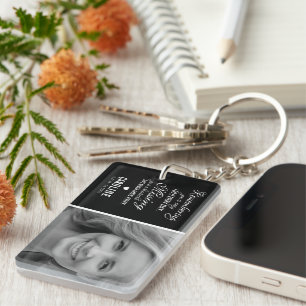 Family Memorial Photo Remembrance Keepsake Key Ring