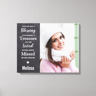 Family Memorial Remembrance Photo Canvas Print