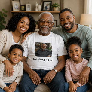 Family Memories Best Grandpa Ever Photo T-Shirt