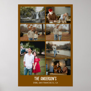 Family Memories Modern Photo Collage Poster