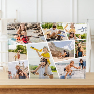 Family Memories Modern Simple 9 Images Collage Photo Block