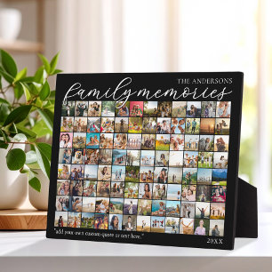 Family Memories Personalised 96 Photo Collage Plaque