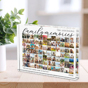 Family Memories Personalized 84 Picture Collage Photo Block