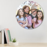 Family Memories Personalized Grandparent Photo Large Clock<br><div class="desc">Personalized Photo Clock. This custom clock features a single favorite photo in a sleek, modern design, making it a unique way to display cherished memories. Perfect for highlighting the grandkids, a family portrait, a pet, or any special moment, it allows for personalized touches to make it truly your own. Ideal...</div>
