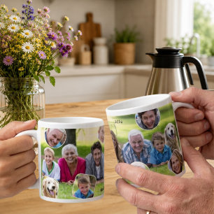 Family Memories Photo Collage Holiday Gift Large Coffee Mug