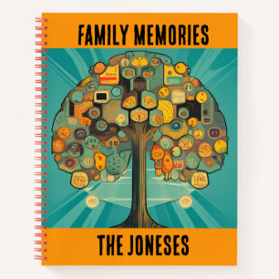 Family Memories Tree Personalized Notebook