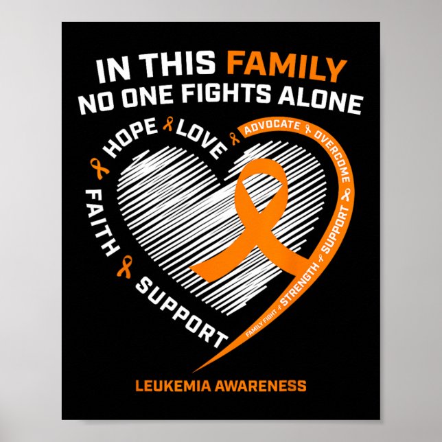 Family Men Women Kids Leukaemia Awareness  Leukaem Poster (Front)