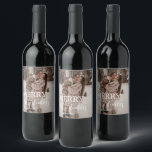 Family merry christmas , custom photo wine label<br><div class="desc">custom merry christmas ,  custom photo wine label</div>