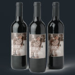 Family merry christmas , custom photo wine label<br><div class="desc">custom merry christmas ,  custom photo wine label</div>