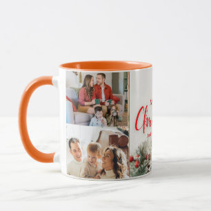 family Merry Christmas Happy New Year 4 photos Mug