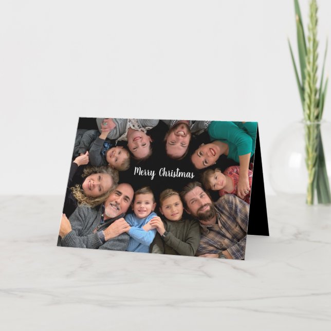 Family Merry Christmas Holiday Photo (Front)