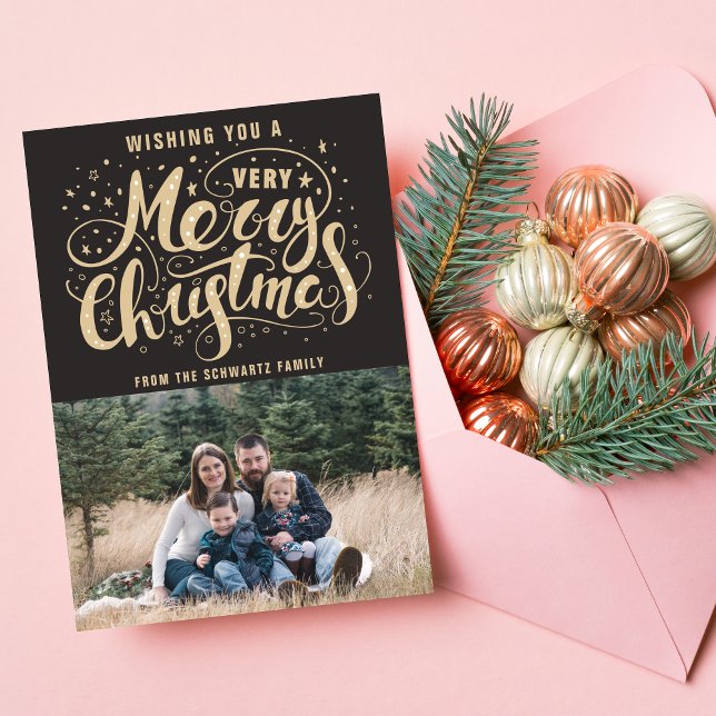 Family Merry Christmas Holiday Photo Card (Creator Uploaded)