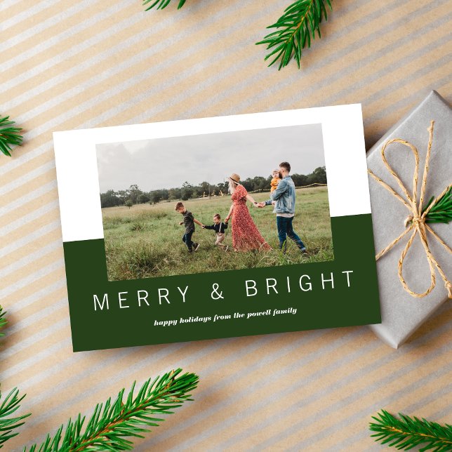 Family Merry Holiday Christmas Photo Card (Creator Uploaded)