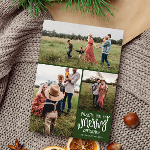 Family Merry Holiday Christmas Photo Card