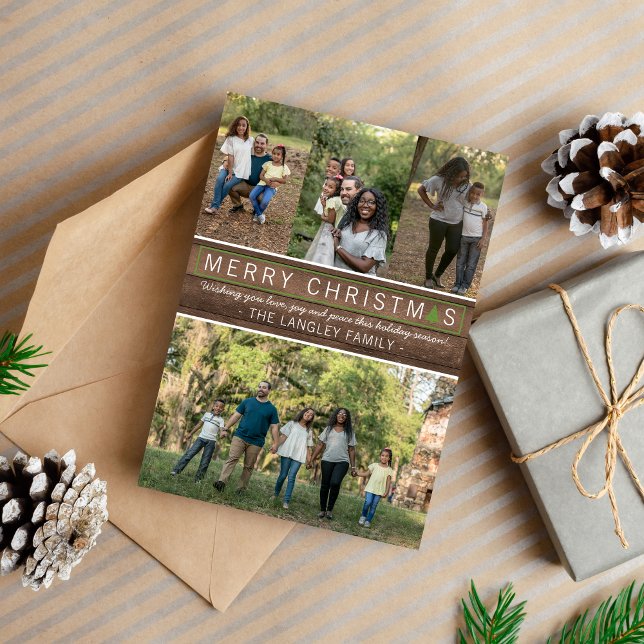 Family Merry Holiday Christmas Photo Card (Creator Uploaded)