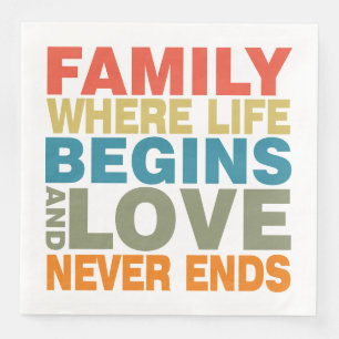 Family message napkin