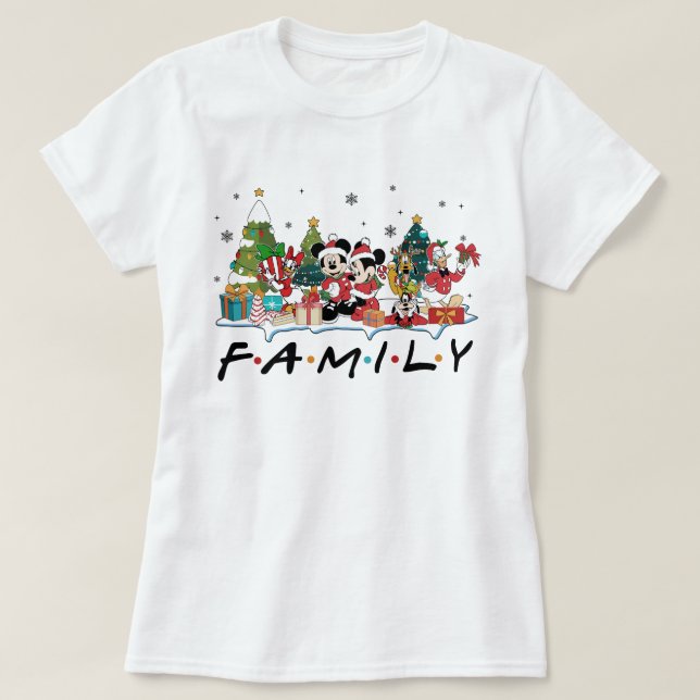 family mickey and friend christmas T-Shirt (Design Front)