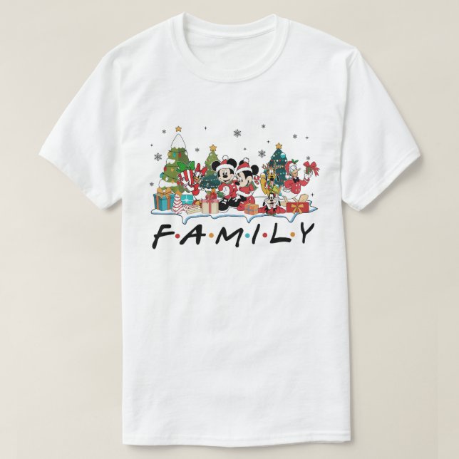 family mickey and friend christmas T-Shirt (Design Front)
