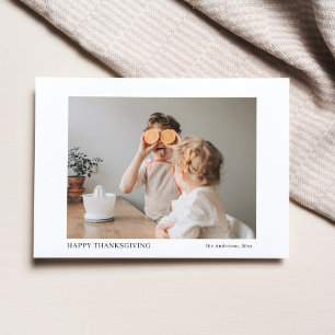 Family Modern Photo   Happy Thanksgiving Gift Postcard
