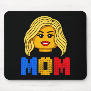 Family mom master builder building bricks blocks mouse pad