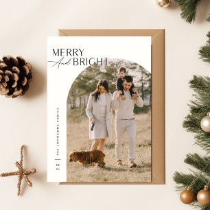 Family Moments: Merry and Bright Photo Christmas Holiday Card