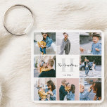 Family Monogram Calligraphy 16 Photo Keychain<br><div class="desc">Keychain features 16 custom photo.</div>