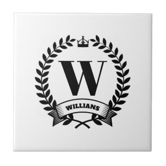 Family Monogram Ceramic Tile