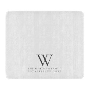 Family Monogram Elegant Kitchen Cutting Board