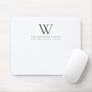 Family Monogram Elegant Mouse Pad