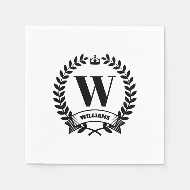 Family Monogram Napkin (Front)