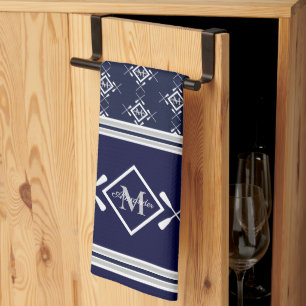 Family Monogram Nautical Boating Tea Towel