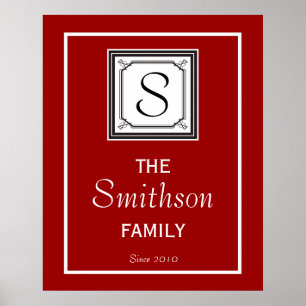 Family Monogram Poster