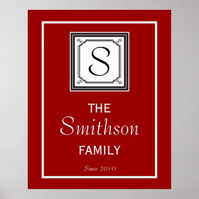 Family Monogram Poster (Front)