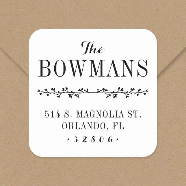 Family Monogram Return Address Stickers (Creator Uploaded)