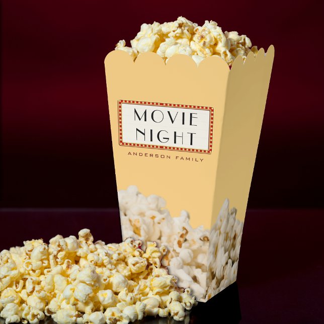 Family Movie Night Theatre Marquee Sign Popcorn Favour Box (Family Movie Night Theater Marquee Sign Popcorn Favor Boxes
)