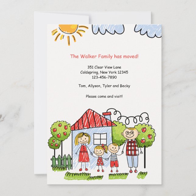 Family Moving Announcement (Front)