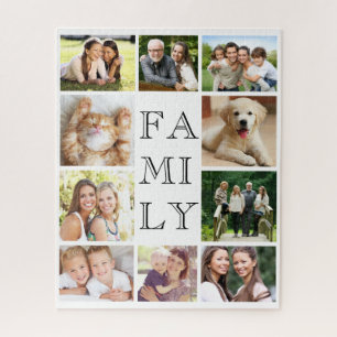 Family Multi-Photo Collage Personalised Jigsaw Puzzle