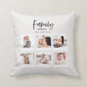 family multi photo photograph cushion