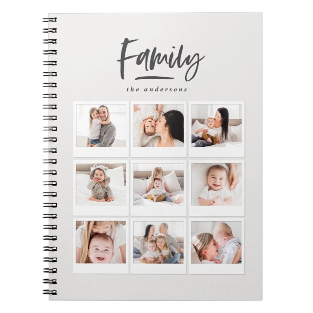 family multi photo photograph notebook (Front)
