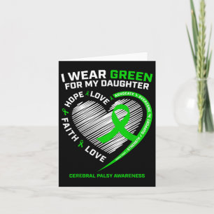 Family Mum Dad I Wear Green For My Daughter Cerebr Card