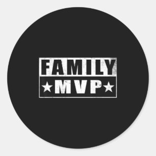 Family mvp mother's day  classic round sticker