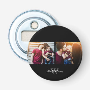 Family Name 2-Photo Collage Bottle Opener